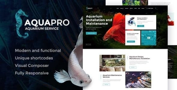 AquaPro | Aquarium Installation and Maintanance Services WordPress Theme + Store,
