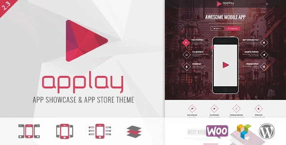 Applay – WordPress App Showcase & App Store Theme , 3.6 , Updated 3 years ago , APPLAY – Best App Showcase & App Store Theme Applay is a multipurpose WordPress theme for App showcase, Appstore, App Landing, Business and Shopping. Applay comes with Drag & Drop Builder, Exclusive Interactive Mobile Mockup plugin, Unlimited Colors & Layout… FULL FEATURE LIST Auto Fetch App info from Apple iTunes & Google Play (title/description/screenshots/icon…) (New in 2.0) Support External Screenshot Image Urls (New in 2.0) Easy Easy and Easy Build with Friendly Theme Options Quick Quick and Quick Setup with Demo Data included User Submit App Form with Auto Fetch and Email notification… , Do you need support for this download? We are offering technical support through our community forums. You can view the latest comments and questions below. Please create an account if you require further assistance and our team will help you out! ,  Version  , 3.6 ,  Status  , 100% Functional ,  Last Update  , 1 month ago ,  Published  , 3 years ago ,  Downloads  , 12312 ,  Views  , 125 ,  Gutenberg Optimized  , N/A ,  High Resolution  , N/A ,  Widget Ready  , N/A ,  Compatible Browsers  , N/A ,  Compatible  With , N/A ,  Software Version  , N/A ,  ThemeForest Files Included  , N/A ,  Columns  , N/A ,  Documentation  , N/A ,  Layout  , N/A ,  Tags  , N/A