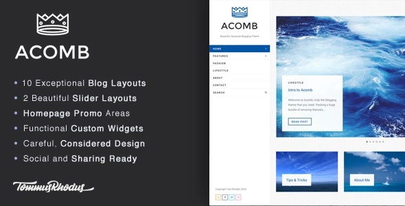 Acomb – Responsive Blogging WordPress Theme