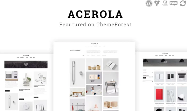 Acerola – Ultra Minimalist Agency WordPress Theme