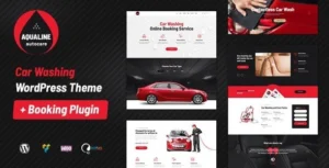 Aqualine – Car Washing Service with Booking System WordPress Theme
