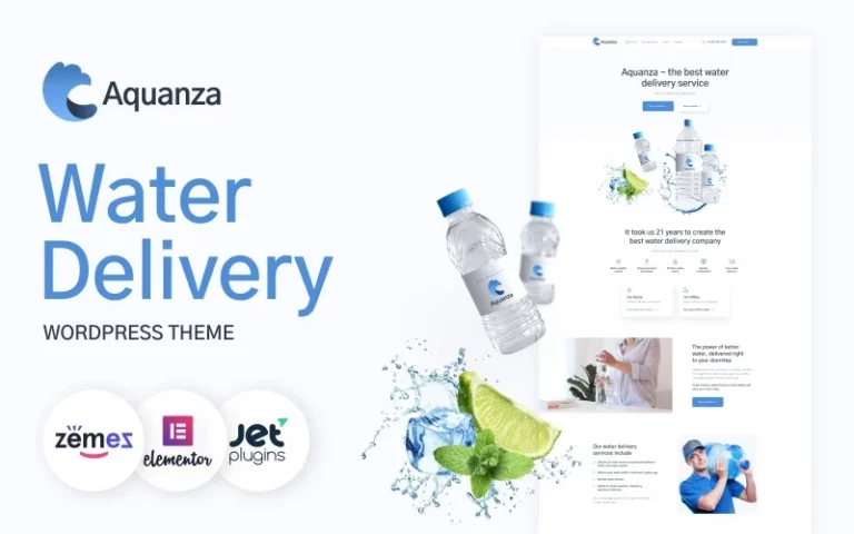 Aquanza – Water Delivery WordPress Theme
