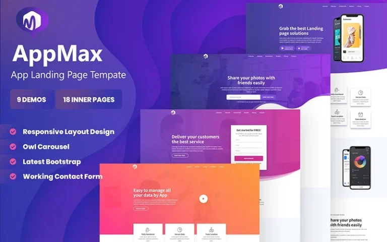 Appmax – App Landing WordPress Theme