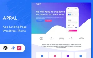 Appal – App Landing Page WordPress Theme