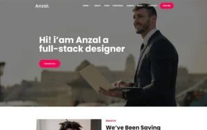 Anzal – Personal Portfolio WordPress Theme