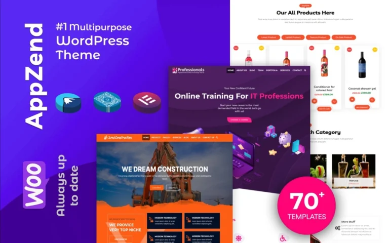 Appzend – Multipurpose Business WordPress Themes Free