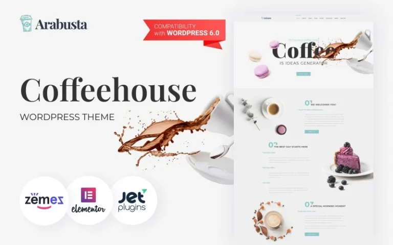Arabusta – Coffeehouse WordPress Elementor Theme WordPress Theme