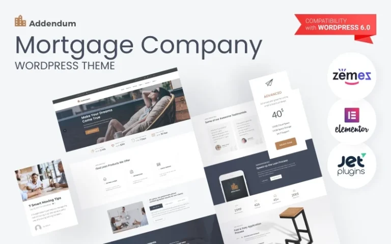 Addendum – Mortgage Company WordPress Theme