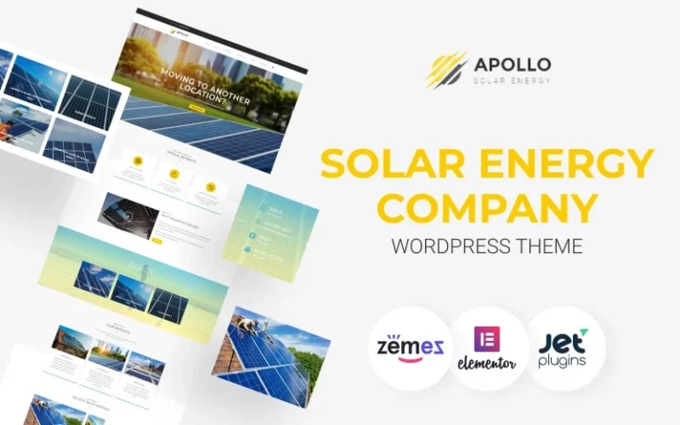 Apollo – Solar Energy Company Responsive WordPress Theme