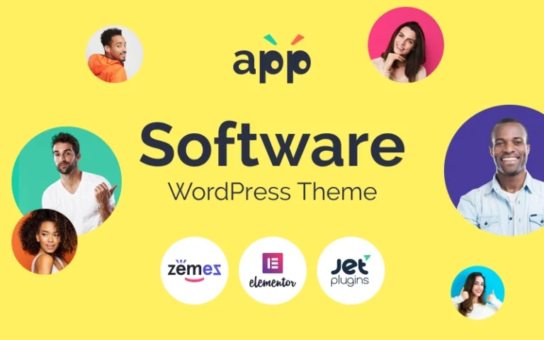 App – Software Template with Elementor Builder WordPress Theme