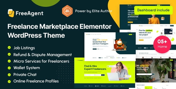 FreeAgent – Freelance Marketplace Elementor WordPress Theme