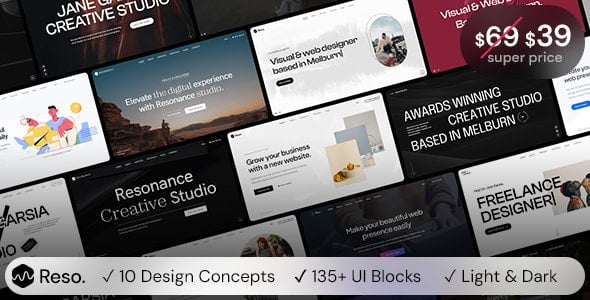 Resonance – Modern Multipurpose One/Multi Page WordPress Theme