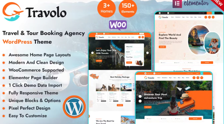 Travolo – Travel & Tour Booking WordPress Theme