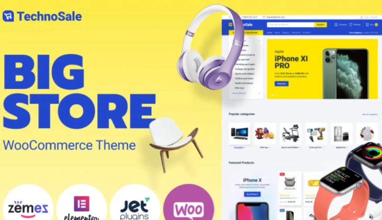 TechnoSale – Modern Online ECommerce Grocery Store WooCommerce Theme download