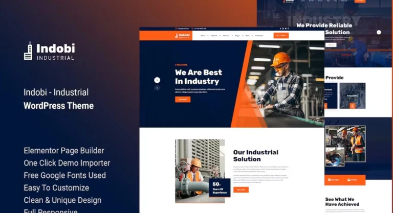 Indobi – Industrial WordPress Theme