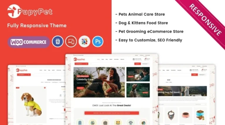 Pupypet – Pet Shop and Pet Accessories Woocommerce Theme