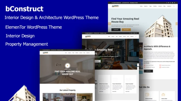 bConstruct – Interior Design & Architecture WordPress Theme