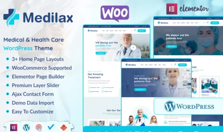 Medilax – Medical Service Health Clinic Doctor WordPress Theme