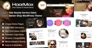 Haarmax – Hair Beauty Salon Hairdresser Barber Shop WordPress Theme