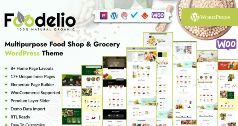 Foodelio – Multipurpose Food Shop Grocery WordPress Theme