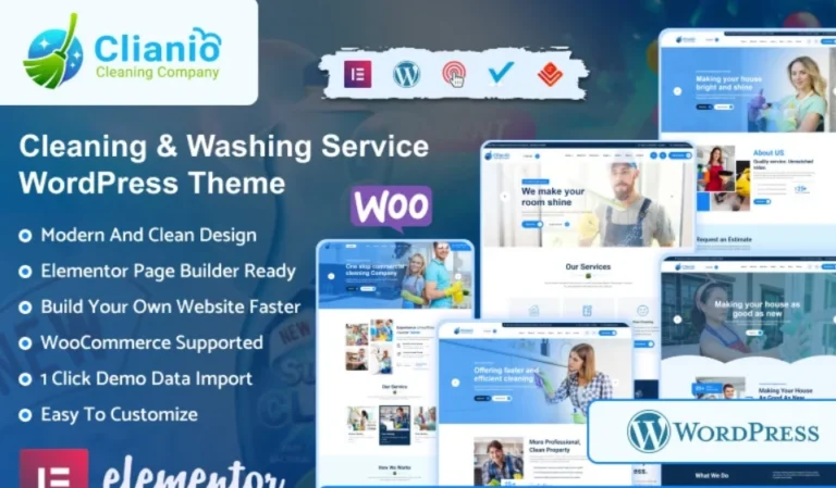 Clianio – Cleaning Services WordPress Theme