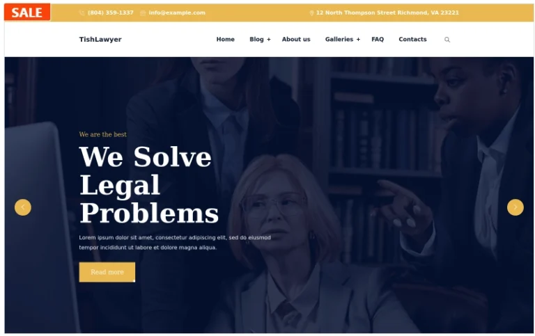 TishLawyer – Lawyer and Advocate WordPress Theme