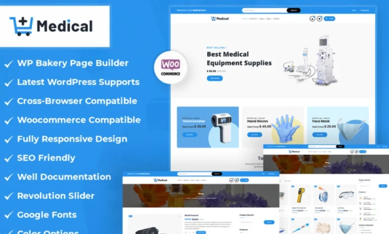 Medical Store WooCommerce WordPress Theme