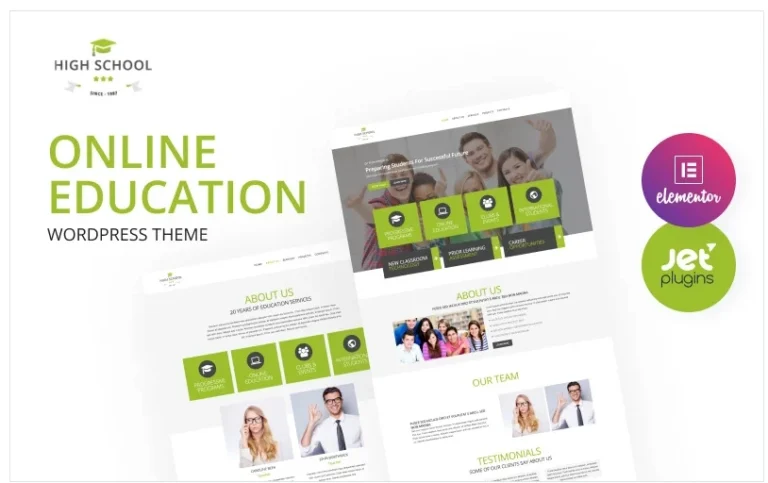 High School – Online Education Elementor WordPress Theme