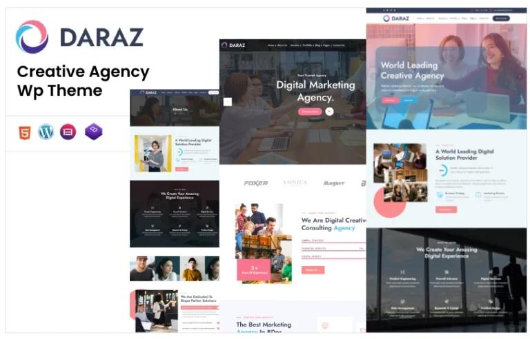 Daraz – Creative Agency Elementor WordPress Theme